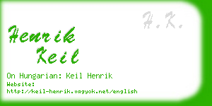 henrik keil business card